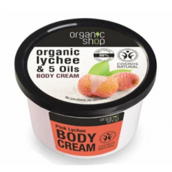 Organic Shop - Krem do ciała Różowe Liczi i 5 olejków